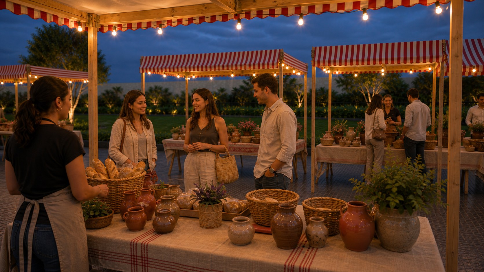 Visitantes conociendo una marca en Feria Envero